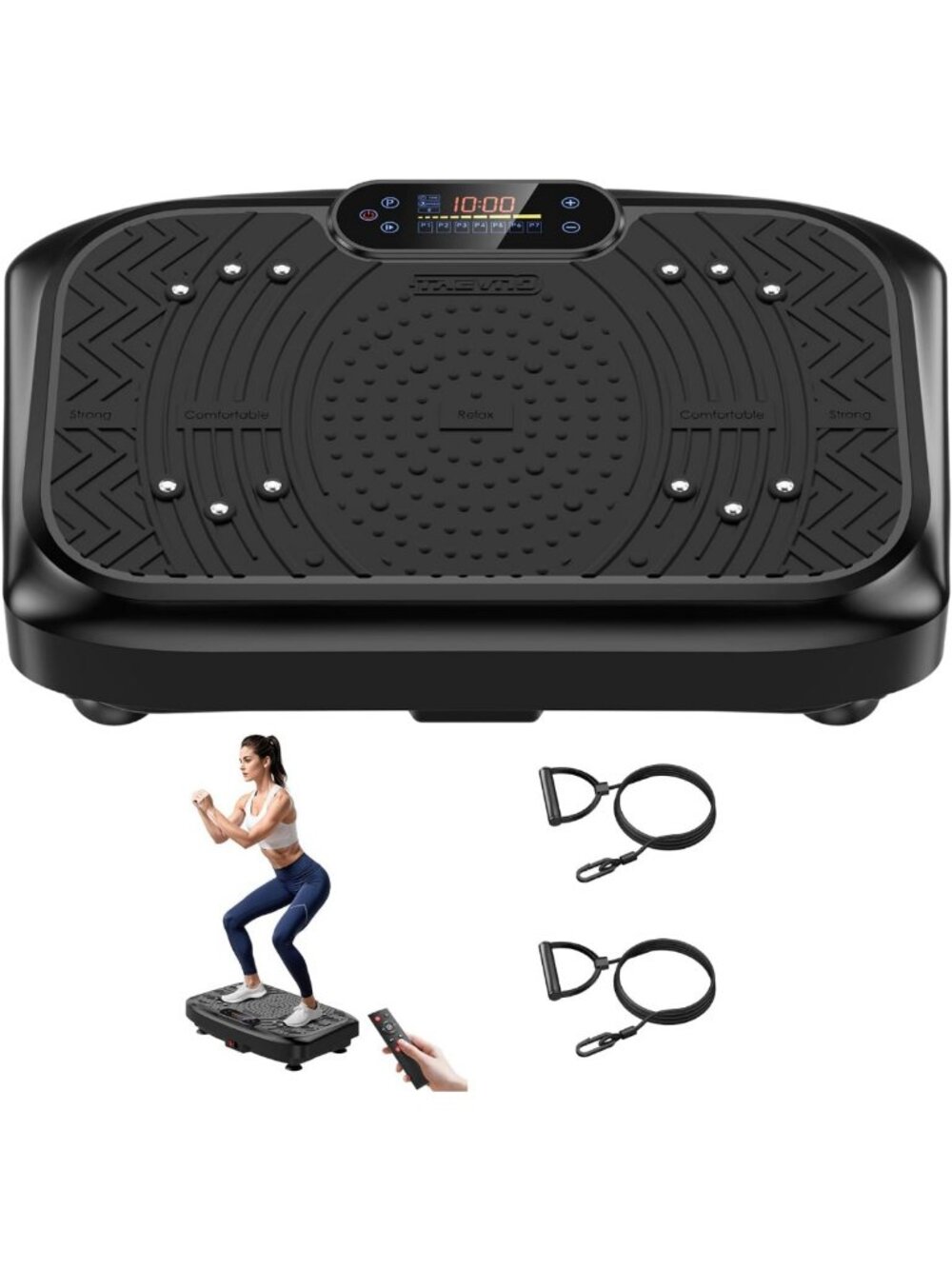 Vibration Plate for Weight Loss & Lymphatic Drainage, 450LB Capacity Fitness